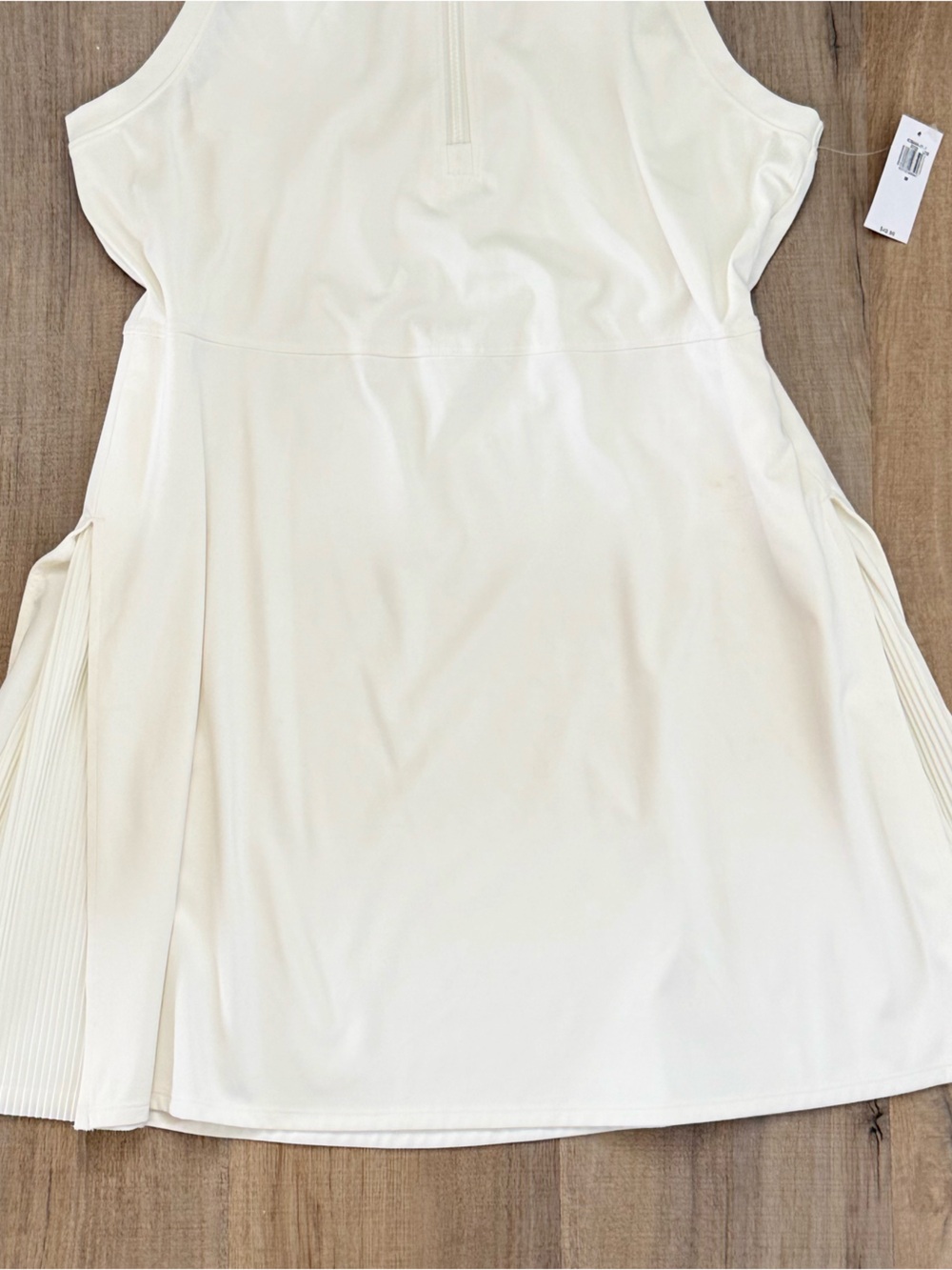 Old Navy White One-Piece Athleisure Stretchy Pleated Swimcover Women’s Dress - Picture 5 of 13